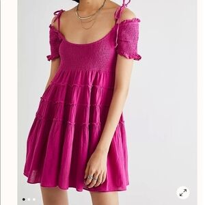 Free People Purple Smocked Dress